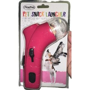 Pet Snack Launcher for Dogs‎ and Cats From FinePet Products Treat Shooter Pink